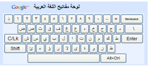 Ejemplo de teclado en arabe.